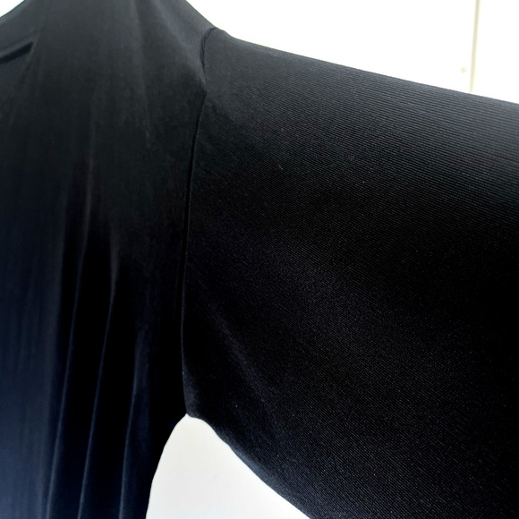 NWT Chico’s Travelers Size 3 16 Black Stretch Tunic Drop Shoulder Long Sleeve - Picture 3 of 8